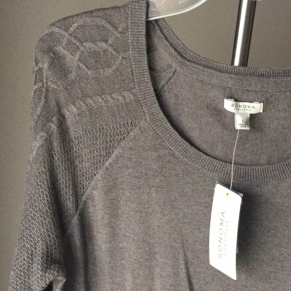 Medium weight 3/4 sleeve sweater